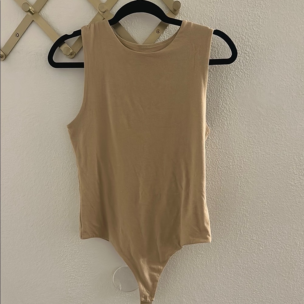 Nuuds Oatmeal Sleeveless Bodysuit